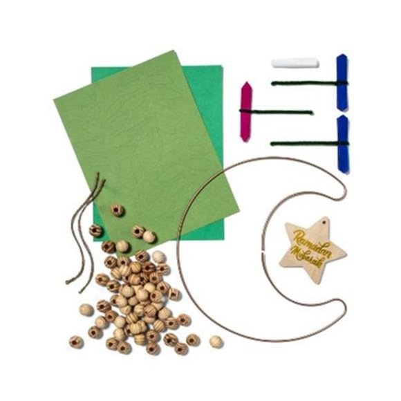 Make-Your-Own Ramadan Beaded Moon Wreath Kit - Mondo Llama - Picture 2 of 4